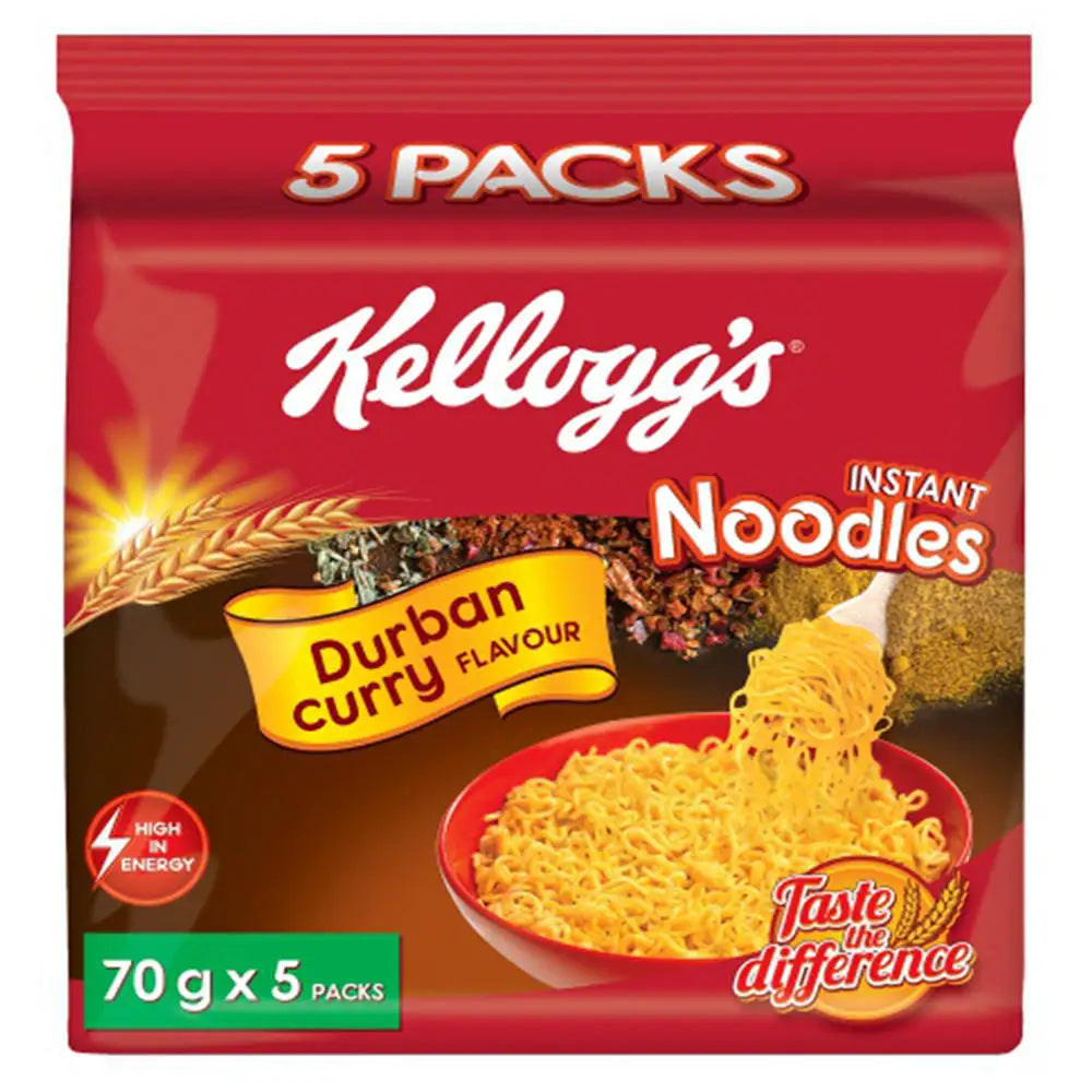 Kellogs Durban Curry Instant Noodles Prepack (Pack of 5)